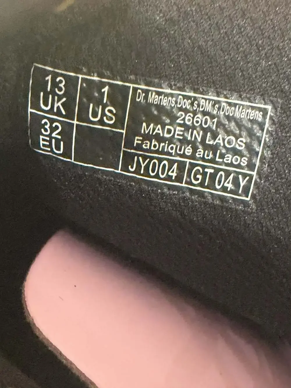 Dr. Martens 1460 Kids Patent Pink Lace-Up Combat Boots with Side Zip